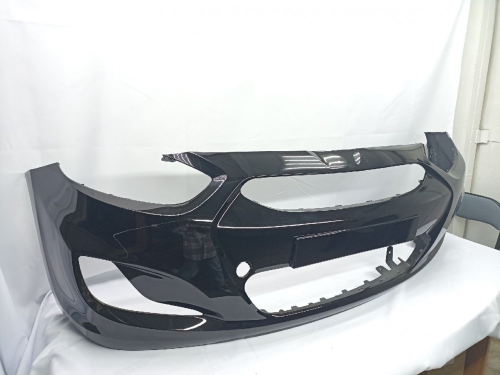Бампер передний HYUNDAI SOLARIS (10-14-) MZH чёрный (PHANTOM BLACK)
