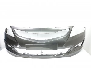 Бампер передний HYUNDAI SOLARIS (14-17-) SAE серый (CARBON GREY)