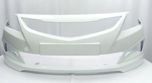 Бампер передний HYUNDAI SOLARIS (14-17-) PGU белый (WHITE CRYSTAL)