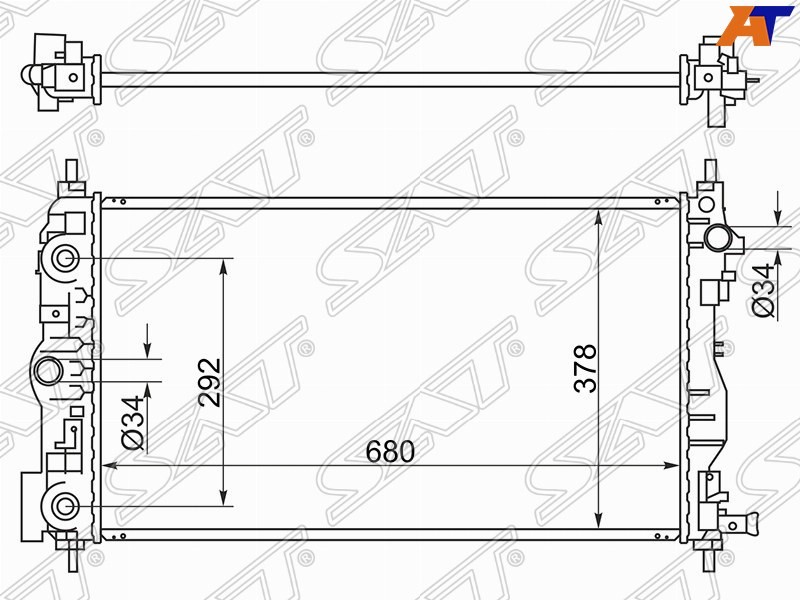 Радиатор основной CHEVROLET CRUZE (09-)